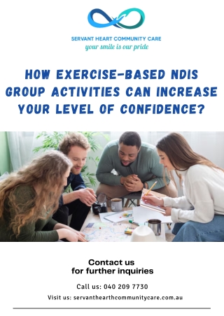 How Exercise-Based NDIS Group Activities Can Increase Your Level Of Confidence