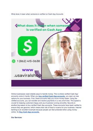 What does it mean when someone is verified on Cash App Accounts - Copy