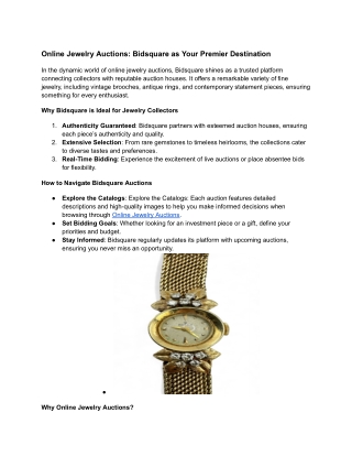 online jewelry auctions