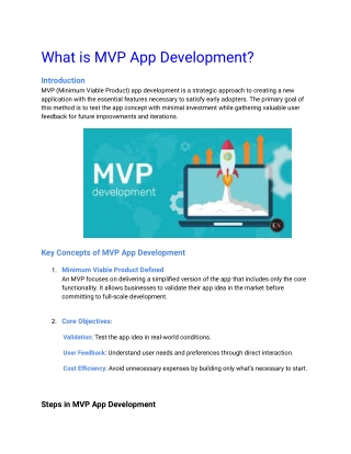 What is MVP App Development ?