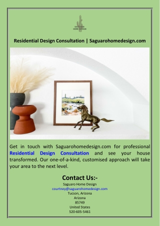 Residential Design Consultation  Saguarohomedesign.com