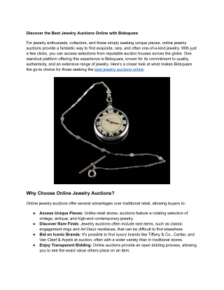 Best Jewelry Auctions Online
