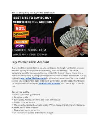 Buy Verified Skrill Account