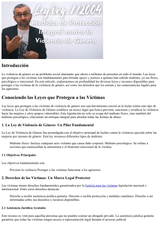 Conociendo las Leyes que Protegen a las Víctimas