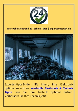 Wertvolle Elektronik & Technik Tipps  Expertentipps24.de