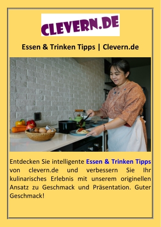 Essen & Trinken Tipps  Clevern.de