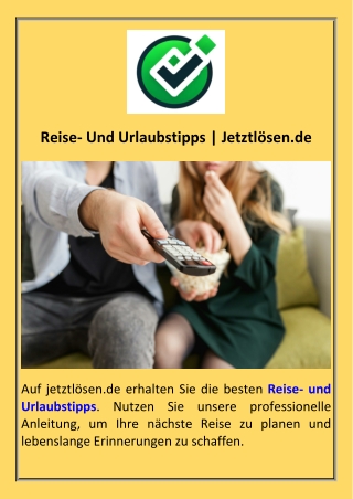 Reise- Und Urlaubstipps  Jetztlösen.de