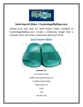 Sand Imprint Slides  Customlogoflipflops.com