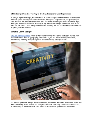UI/UX Design Websites