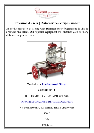 Professional Slicer   Ristorazione-refrigerazione.it
