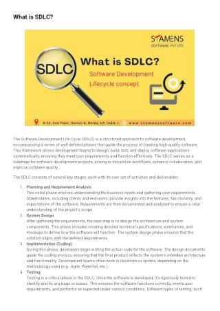 What is SDLC?