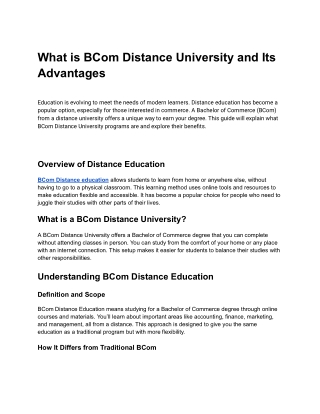 What is BCom Distance University and Its Advantages (1) (1)
