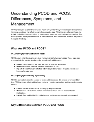 Understanding PCOD and PCOS_ Differences, Symptoms, and Management