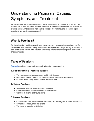 Understanding Psoriasis_ Causes, Symptoms, and Treatment