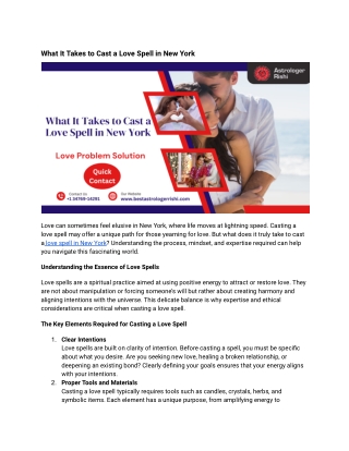 What It Takes to Cast a Love Spell in New York