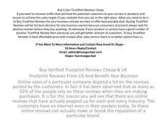 Buy Trustpilot Reviews