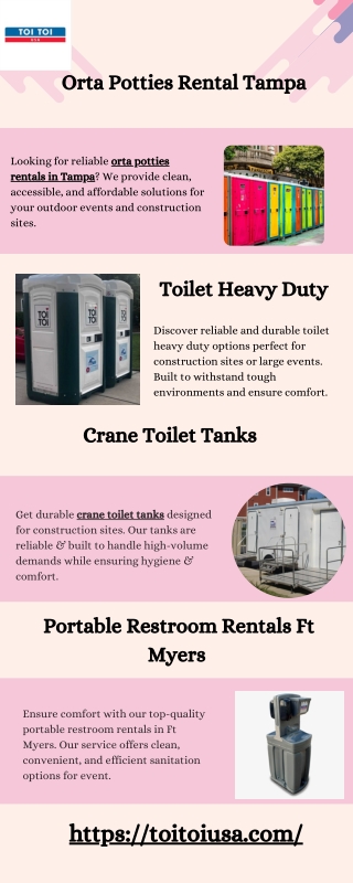 Orta Potties Rental Tampa