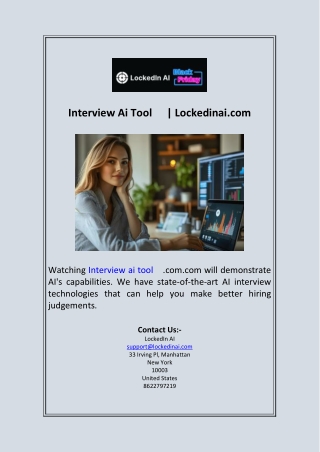 Interview Ai Tool​  Lockedinai.com