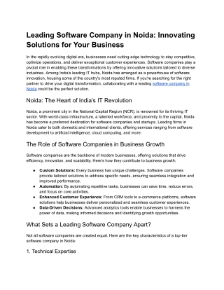 Leading Software Company in Noida_ Innovating Solutions for Your Business (1)