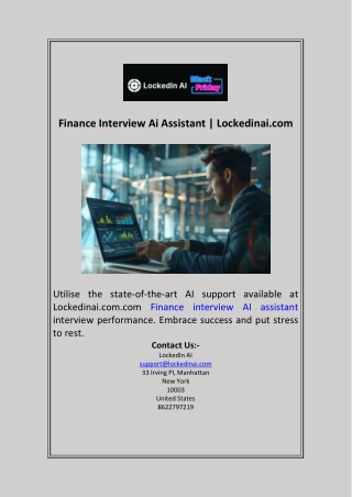 Finance Interview Ai Assistant  Lockedinai.com
