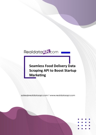 Seamless Food Delivery Data Scraping API