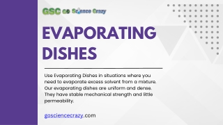 Evaporating Dishes By Go Science Crazy - Missouri