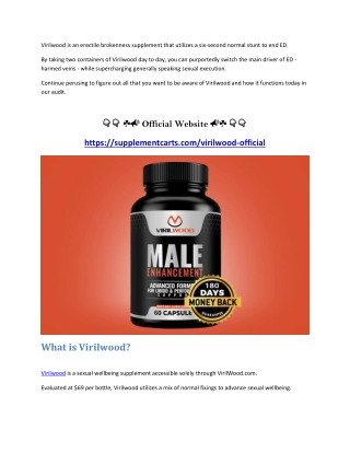 Virilwood Price, {Hype Alert} Shocking User Feedback!