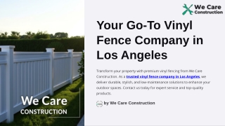 Your Go-To Vinyl Fence Company in Los Angeles