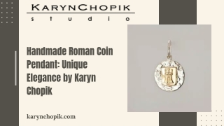Handmade Roman Coin Pendant Unique Elegance by Karyn Chopik