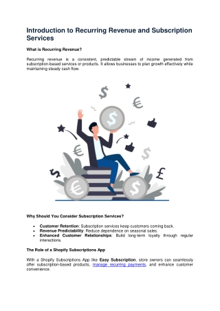 Boost Recurring Revenue: A Guide to Subscription Services for Shopify Stores
