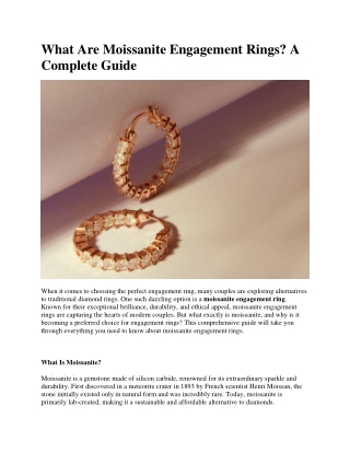 The Ultimate Guide to Moissanite Wedding Rings: Everything You Need to Know