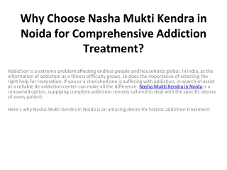 Best Nasha Mukti Kendra in Noida – Transforming Lives with Compassionate Care