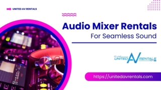 Digital Audio Mixer Rentals at an Affordable Price