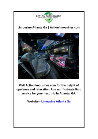 Limousine Atlanta Ga