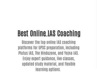 Best Online IAS Coaching