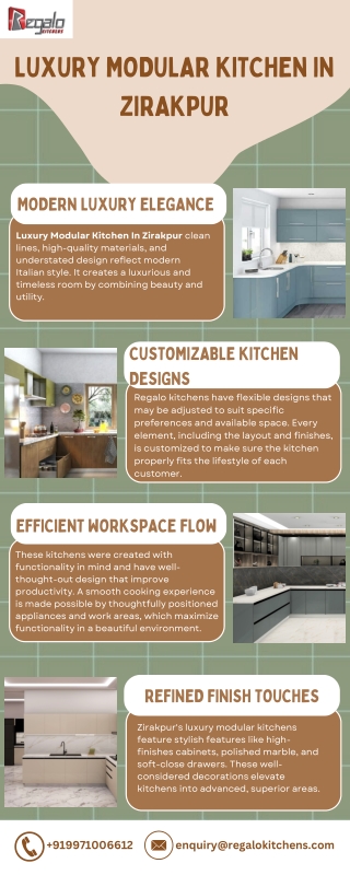 Luxury Modular Kitchen In Zirakpur