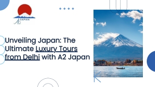 Best Luxury Tours of Japan from Delhi by A2 Japan