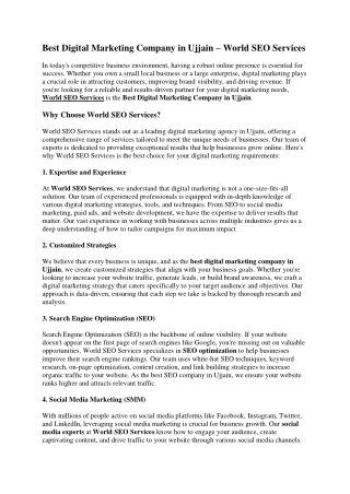 Best Digital Marketing Company in Ujjain