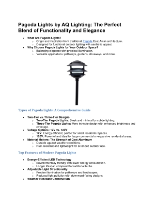 Upgrade Outdoor Lighting with Modern Pagoda Designs