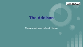 Ring in the New Year at The Addison- Palm Beach's Premier Party Venue.