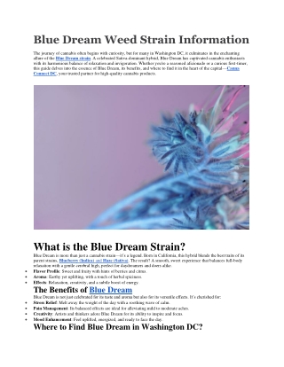 Blue Dream Weed Strain Information