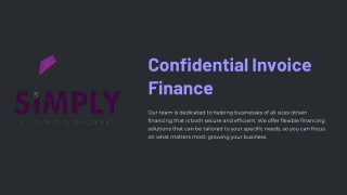 Confidential Invoice Finance