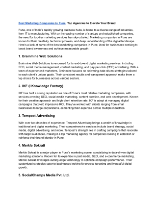 Horizayn: One of the Best Marketing Companies in Pune for Success