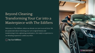 Beyond Cleaning Transforming Your Car into a Masterpiece with The Edifiers