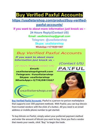 Buy Verified Paxful Accounts
