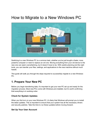 How to Migrate to a New Windows PC