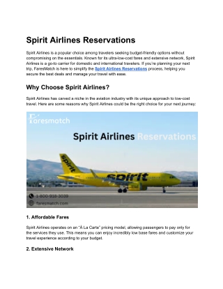 spirit airlines reservations