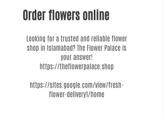 Order flowers online