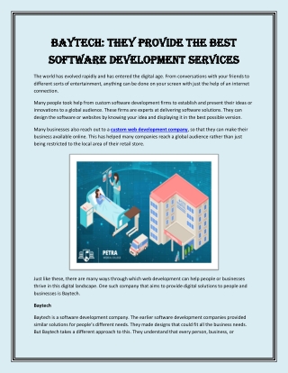 Baytech They provide the best software development services