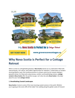 Why Nova Scotia is Perfect for a Cottage Retreat